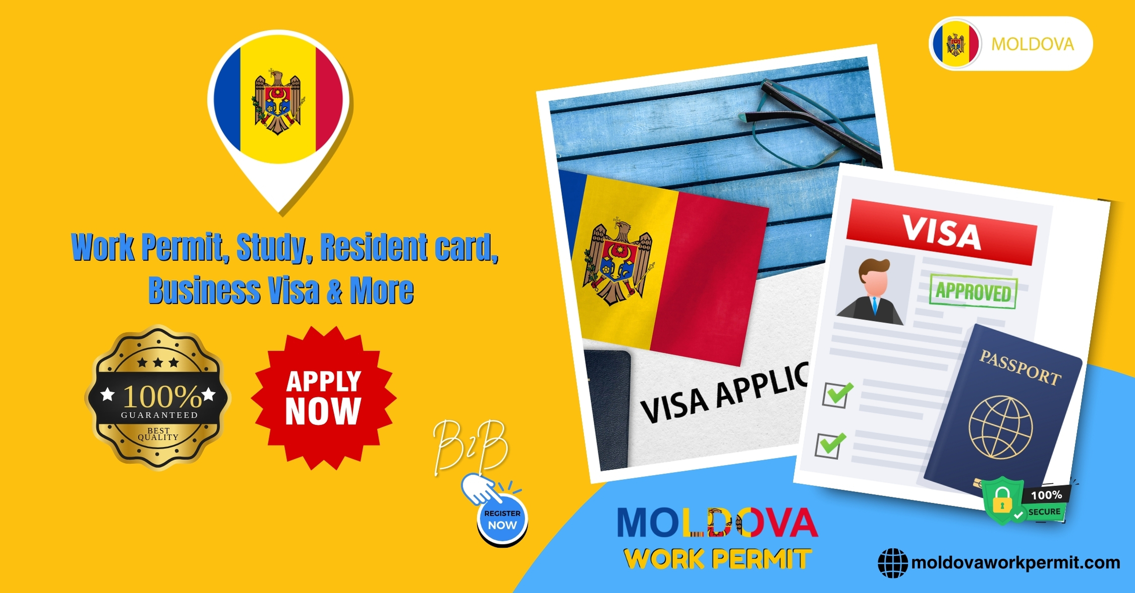 Moldova Work Permit Visa & Business Resident Visa Requirements from Burkina Faso